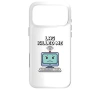 Lag Killed Me Funny Gamer Pixel Art Case for iPhone 17 Pro Max