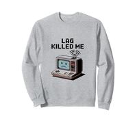 Lag Killed Me Funny Gamer Pixel Art Sweatshirt