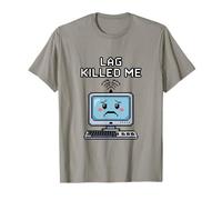 Lag Killed Me Funny Gamer Pixel Art T-Shirt