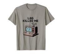 Lag Killed Me Funny Gamer Pixel Art T-Shirt