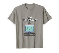 Lag Killed Me Funny Gamer Pixel Art T-Shirt