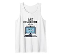 Lag Killed Me Funny Gamer Pixel Art Tank Top