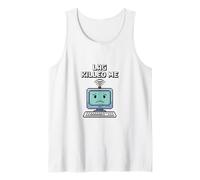 Lag Killed Me Funny Gamer Pixel Art Tank Top