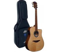 Lâg THV10DCE-LB Dreadnought Hyvibe Electro Acoustic Guitar - Natural Open Pores (+ Bag)