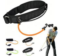 Lag Trainer Pro, Lag Trainer, Double Clip Golf Swing Training Aid, Golf Swing Trainers Aid with Arm Bands, Improve Lags, Release and Strike Quality, Suitable for Men Women Beginners (Waist-Orange)