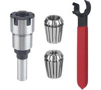 Lagaga 4 Pcs 1/2 Inch Shank Router Collet Rod Chuck Holder Extension Chuck Converter Adapter Extends The Router Bit with 1/2-Inch & 1/4-Inch Shank Bits ER20 M Type Collet Chuck Wrench Spanner
