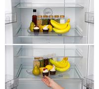 LAGAHS Lazy Susan Turntable Fridge Organisers, 15.75in/40cm Clear Rectangular Fridge Organizer and Storage, 360 Rotating Plate with Non-Slip for Cabinet, Table, Pantry