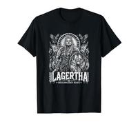 Lagertha Shield Maiden Rises Norse Viking Warrior Value Graphic T-Shirt, Men, Black, M