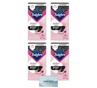 LAGHMAN Bodyform Dailies Panty Liners, super absorbent, odor-absorbing, V-zone protection, designed for black underwear, bundle of 4 x 21 (84 pieces total)