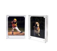 LAGIPA 4.25 x 3.5” Polaroid Picture Frame for Polaroid 600/I-Type/SX-70/Instax Wide Square/HP Sprocket Film/Zink Photo, 3.5 x 4.25 Inch Acrylic Desktop Picture Frame (2 Packs)