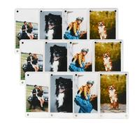 LAGIPA Magnetic Polaroid Frame Instax Mini Photo Frames 2x3, Acrylic Fridge Magnet Frame[12Pack 24Pcs]