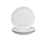 LaGlint 7.5 inch 19 cm Dessert Side Plate Set of 6 White Opal Glass
