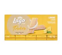 Lago 1968, Lemon Poker 5x45g, Wafer with Vellutata Lemon Cream 75% with 3 Wafer Friable Layers