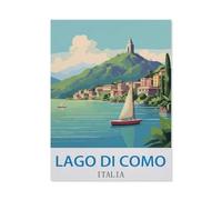 Lago Di Como Italia，Jigsaw Puzzles for Adults 1000 Piece, Classic Puzzle Teens Boys Girls Puzzles Sturdy Tight Fitting Pieces,Letters On Back for Ideal Challenging and Gift（50x70cm）-ED72