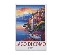 Lago Di Como Italy，Jigsaw Puzzles 1000 Pieces for Adults, Classic Puzzle Kids Puzzle Challenging and Difficult Puzzles for Adults and Teens 26x38cm-Z48