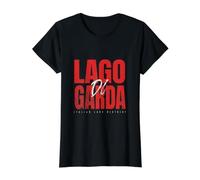 Lago di Garda Lake Garda Italy Holiday Value Graphic T-Shirt, Women, Black, S