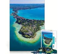 Lago Di Garda, Sirmione 1000 Adult Pieces Jigsaw Puzzle Enjoyable Game Nice Thick Family Enjoyable Art Piece (38x26cm)