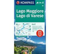 KOMPASS Hiking Map Lago Maggiore & Lake Varese WK 90 - 4-in-1 1:25,000 Guide & Offline Map