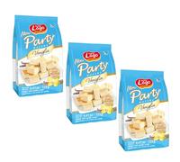 Lago Party Wafers Vanilla 250g | Contain Wafer Cubes with Vanilla Cream | From Italy | GMO and Palm Oil Free | Filled with Rich Tasty Vanilla Cream (Vanilla 250g, 3 Pack)