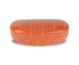 LAGO TERRA Geometric Leaf Print Hard Shell Sunglasses Case - Auburn (Large)