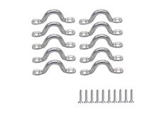 Lagogia M6 316 Stainless Steel Bimini Boat Top PAD Eye, Eye Strap, Tie Down, Tie Anchor Point, Kayak Deck Loop, Suitable for Kayak Canoe Rigging, Pack of 10