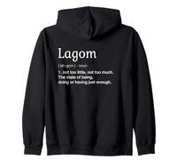 Lagom Definition Lagom Swedish Concept Zip Hoodie