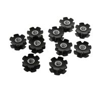 Lagomloot 10 Pcs Black Steel Star Nut, Threadless Fork Flanged Insert for 28.6mm/1-1/8in Stem, Bike Headset Expansion