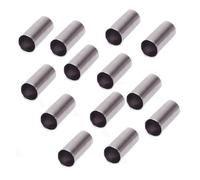 Lagomloot 100 Pcs Bike Brake Cable End Caps, 5mm Metal Lined Ferrules for Bike Cycling, Silver