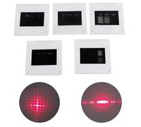 Lagomloot 50x50mm Interference Diffraction Grating Set 5-Piece Educational Physics Lab Kit with Single/Double/Triple Slits,Circular Aperture & Mesh Grids