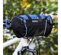 Lagomloot 5L Bike Handlebar Bag, Waterproof Front Tube Pouch with Bottle Holder for Road Mountain Cycling, Dark Blue