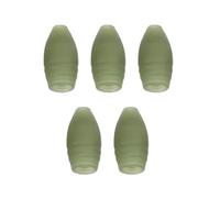 Lagomloot 60pcs Feeder Fishing Stop Beads, Elastic Dacron Connectors for Carp Pole Rigs, Green Rubber Tackle Accessories 14mm