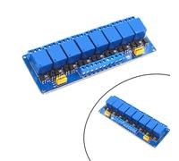 Lagomloot 8-Channel Relay Module with Optocoupler Isolation, 5V/12V Low High Level Trigger for Arduino PLC IoT Projects, AC 250V DC 30V 10A Load