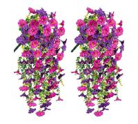 Lagomloot Artificial Trumpet Flower Vine, Eucalyptus Morning Glory Simulated Rattan for Wall Fence Arch, Flexible Outdoor Decor 75cm