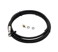Lagomloot Bike Brake Hose Kit, 2M Replacement Line for HAYES Stroker Dominion for A2 for A4 for PRIME Comp Pro Trail, Black Rubber with Oil Needle and Rings