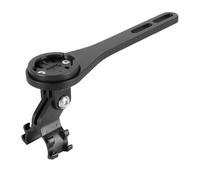 Lagomloot Bike Computer Mount, Aluminum Alloy GPS Holder with Adjustable Light Bracket, Compatible with for Garmin for Bryton for Road Bike, Black 145mm