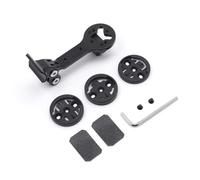 Lagomloot Bike Computer Mount, Lightweight Aluminum Holder for Garmin for Bryton Wahoo, 3-in-1 for combo Adapter Black