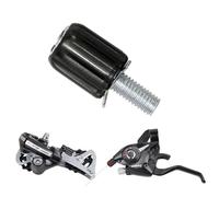 Lagomloot Bike Gear Cable Adjuster, M5 Threaded Downtube Derailleur Bolt for Road MTB Bike, 2pcs Black Steel and ABS Replacement Parts