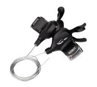 Lagomloot Bike Gear Shifter, 3 & 9 Speed Two-Way Fast Shift Lever for Folding Mountain City Bikes, Black ABS Plastic with 1758mm/2253mm Cable