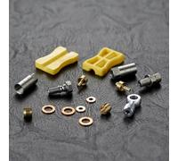 Lagomloot Bike Hydraulic Disc Brake Banjo Connector Kit, Steel & Copper Olive Insert Set for Hope M506 M596 M615 M666 M785 M8000 M9000, Silver and Yellow