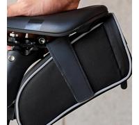 Lagomloot Bike Tail Bag, Waterproof Nylon Saddle Bag with Reflective Strips, 1.8L Large Capacity Storage for Cycling Tools and Accessories, Black