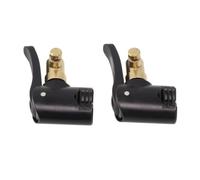 Lagomloot Bike Tyre Tube Replacement Valve, Dual Head Air Adapter for Presta, 2PCS Black Plastic
