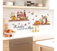 Lagomloot Butterfly Wall Stickers, Kitchen Bee Cartoon Decal for Home Bedroom Classroom, PVC Removable Decor 48x68cm