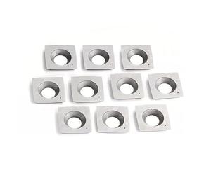 Lagomloot Carbide Insert for BYRD Shelix Cutterhead,15 mm × 15 mm × 2.5 mm Square with 4 Indexable Edges,for r100 Radius (81° Countersunk),30° Bevel