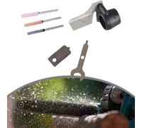 Lagomloot Chainsaw Sharpening Attachment Kit, Metal Grinding Accessories with Angle Guide for Outdoor Gardening Tools, Compact 6.2cm Set