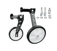 Lagomloot Children Bike Training Wheels, 16-24 Inch Steel Auxiliary Side Wheels with Soft Rubber Tyres, Black Pair for Bikes Up to 75KG