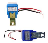 Lagomloot DC 12V 24V Photocell Sensor Switch, Auto On Off Street Light Controller for Solar Lamp Garden Highway, 10A Load White Blue 2 Pack