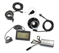 Lagomloot E-Bike Controller Kit for KT 36V/48V 500W 22A, LCD3 Display with 8-Magnet PAS Sensor & Thumb Throttle, Silver Hub Motor Upgrade Set