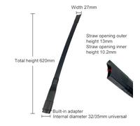 Lagomloot Extra Long Flexible Crevice Tool, 62cm 35/32mm Connection for Hoover Vacuum Cleaners, Black, 2-Piece Set, Hard-to-Reach Areas
