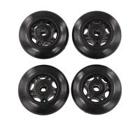 Lagomloot Fitness Equipment Wheels, 70x25x8mm Low Noise Plastic Rollers for Exercise Bikes Treadmills, 4 Pack Black Replacement Parts