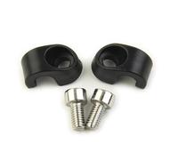 Lagomloot Fork Brake Cable Guide, ABS and Steel Hose Clamp for Front Fork Wire Groove Maintenance, Black 2 Pack